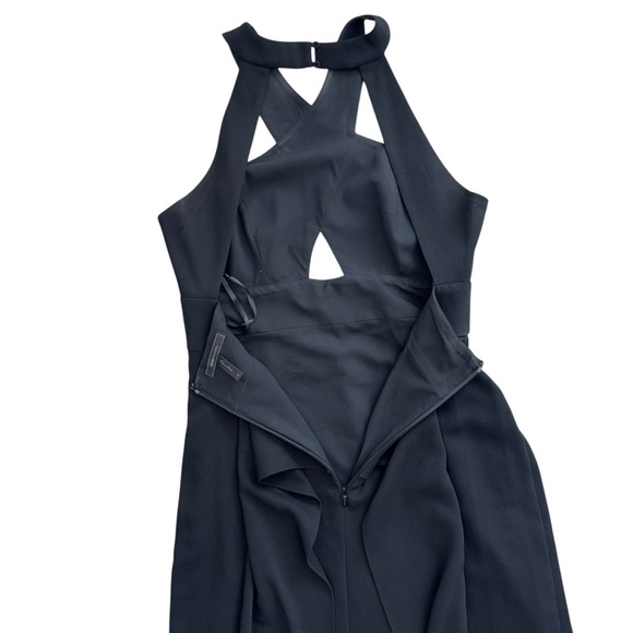 BCBG MAXAZRIA Black Bryleigh Halter Cutout Gown / Long Dress Size 10 - Picture 13 of 14
